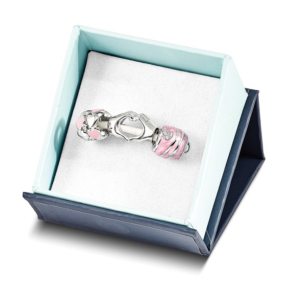 Sterling Silver Reflections Hearts of Love Boxed Bead Set