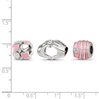 Sterling Silver Reflections Hearts of Love Boxed Bead Set view 5