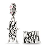 Sterling Silver Reflections Best Mom Boxed Bead Set view 4