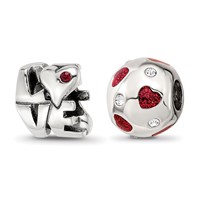 Sterling Silver Reflections All You Need Is Love Boxed Bead Set view 1