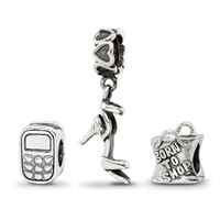 Sterling Silver Reflections Stylish Girl Boxed Bead Set view 1