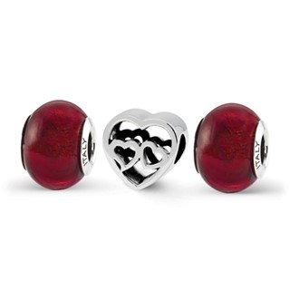 Sterling Silver Reflections Loves Reflection Boxed Bead Set