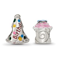 Sterling Silver Reflections Happy Birthday Boxed Bead Set view 3