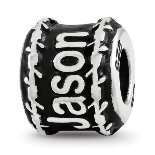 Sterling Silver Reflection Barbed Wire Boarder Personalized Bead