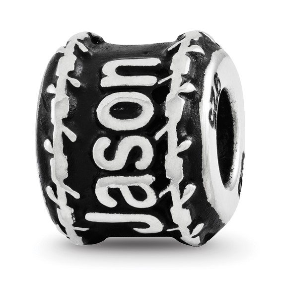 Sterling Silver Reflection Barbed Wire Boarder Personalized Bead