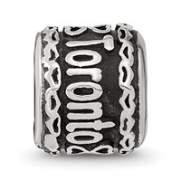 Sterling Silver Reflection Heart Boarder Personalized Bead view 3