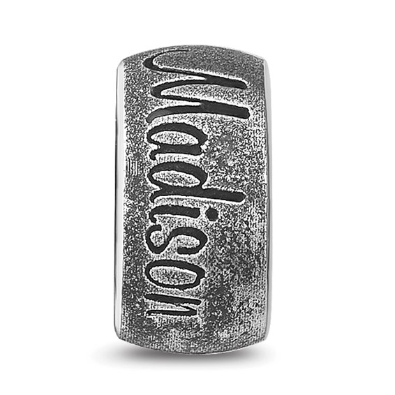 Sterling Silver Reflections Oxidized Personalized Bead