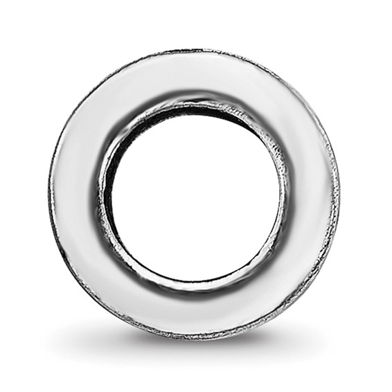 Sterling Silver Reflections Oxidized Personalized Cylinder Bead