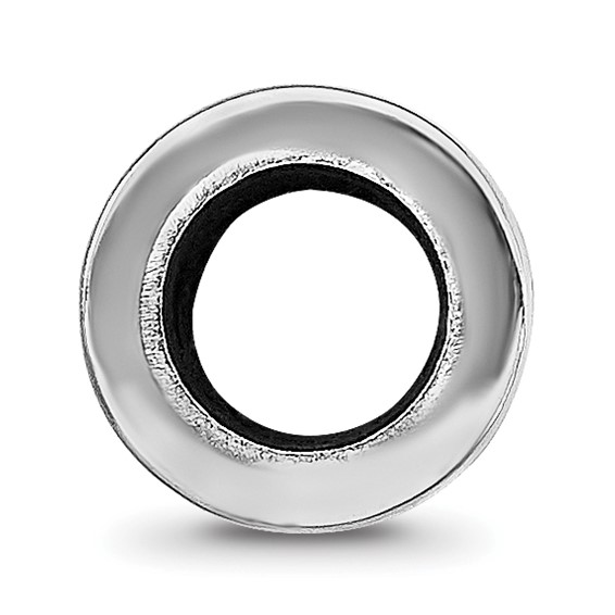 Sterling Silver Reflection Personalized Cylinder Bead