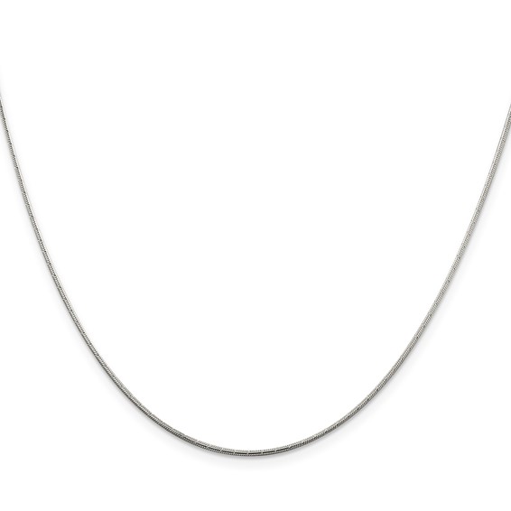 Sterling Silver Patterned Diamond-Cut Snake Chain