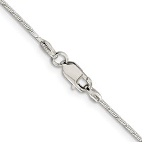 Sterling Silver 1.2mm Patterned Diamond-cut Snake Chain view 3