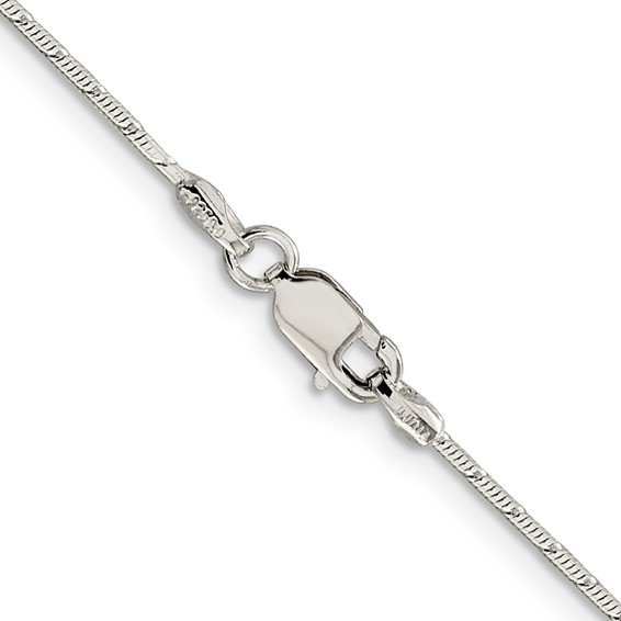 Sterling Silver Patterned Diamond-Cut Snake Chain