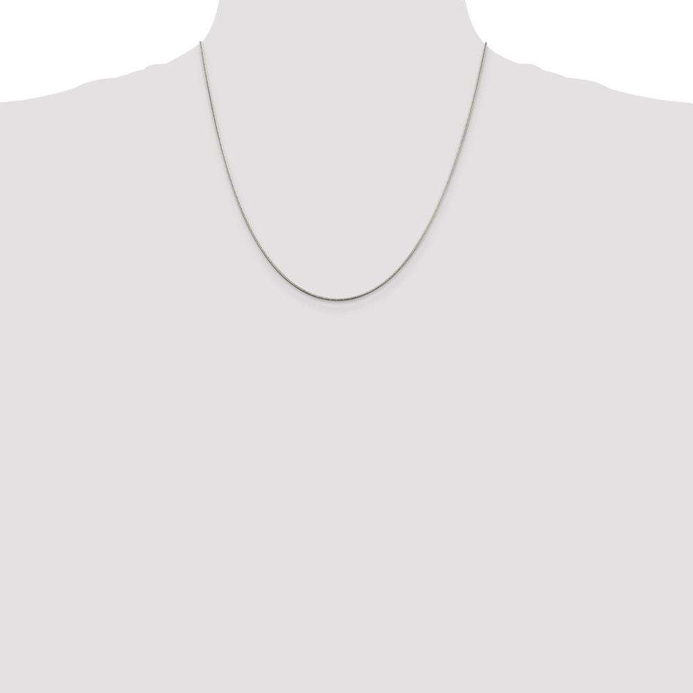 Sterling Silver 1.2mm Patterned Diamond-cut Snake Chain (QSD1-20)