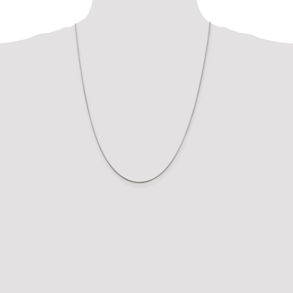 Sterling Silver 1.2mm Patterned Diamond-cut Snake Chain (QSD1-24)