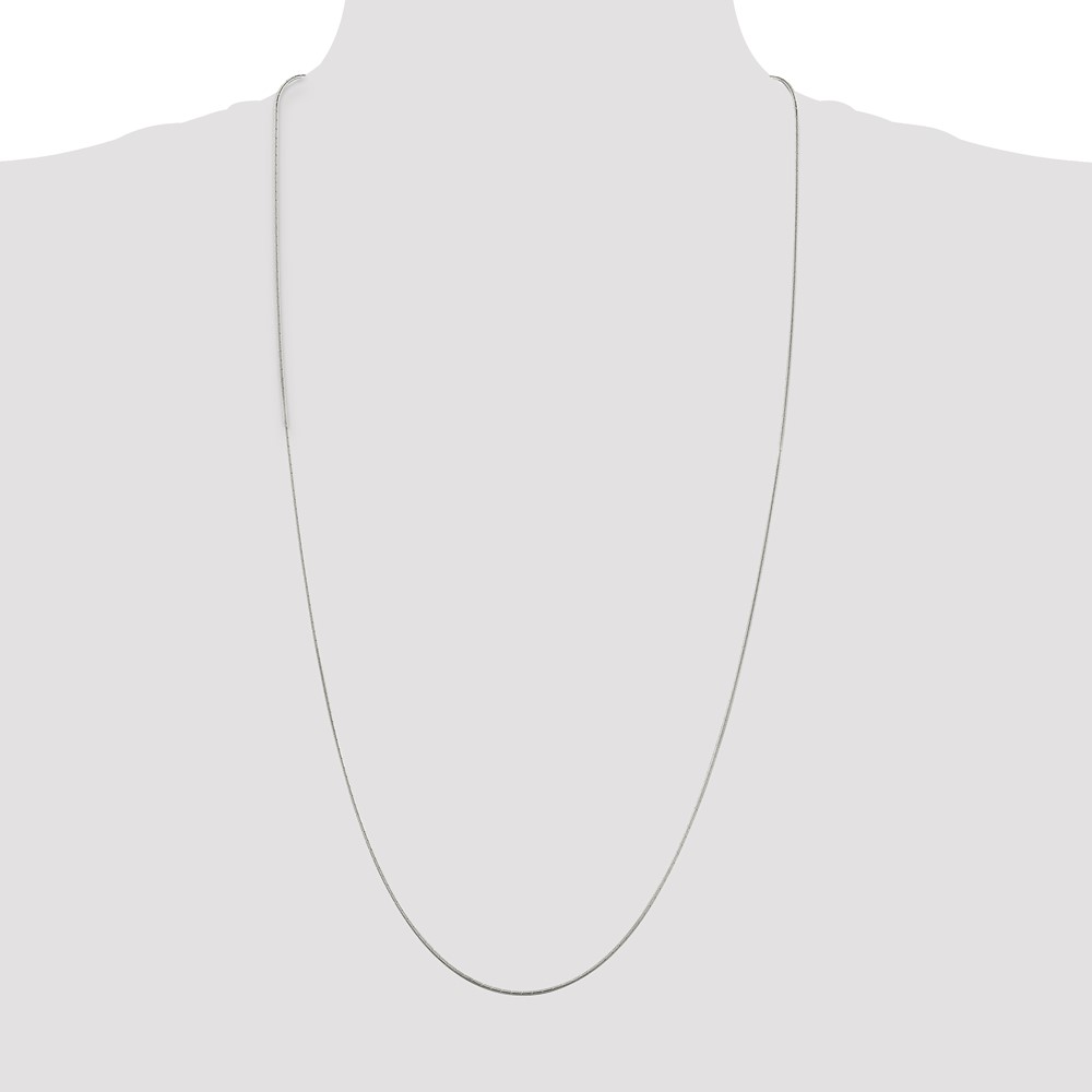 Sterling Silver 1.2mm Patterned Diamond-cut Snake Chain (QSD1-30)