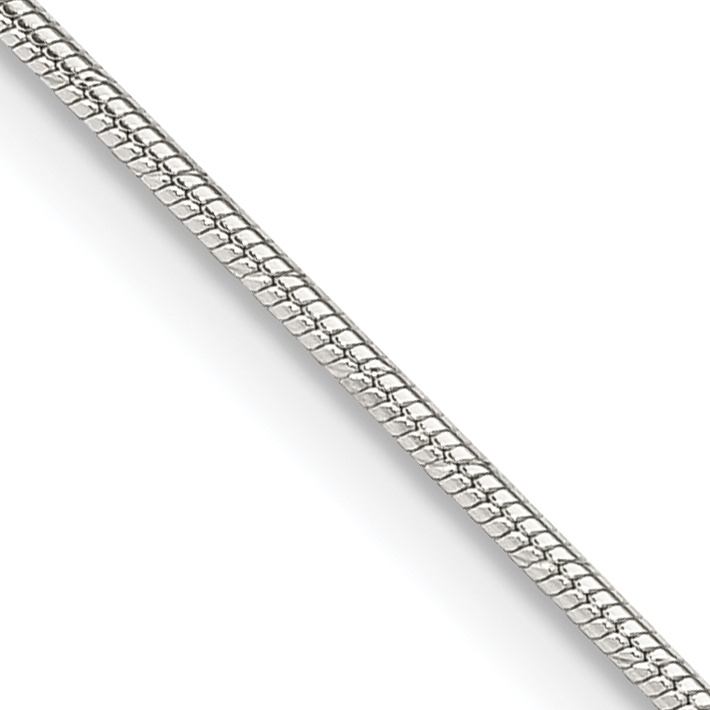 Sterling Silver 1.2mm Patterned Diamond-cut Snake Chain (QSD1-16)