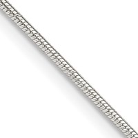 Sterling Silver 1.2mm Patterned Diamond-cut Snake Chain view 1