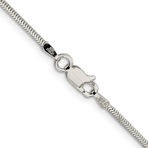 Sterling Silver Diamond-cut Flat Snake Chain