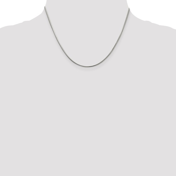 Sterling Silver Diamond-cut Flat Snake Chain