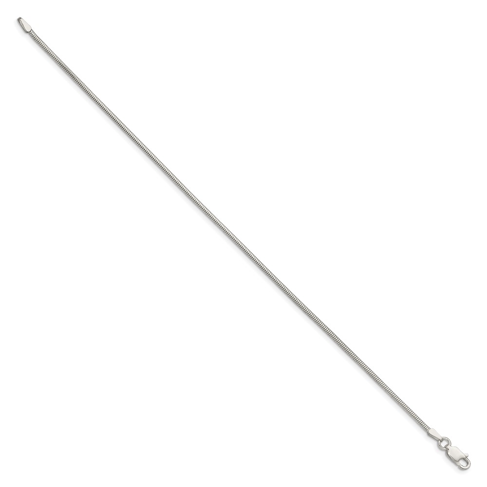 Sterling Silver 1.5mm Diamond-cut Flat Snake Chain (QSF160-8)