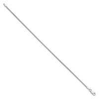 Sterling Silver 1.5mm Diamond-cut Flat Snake Chain view 2