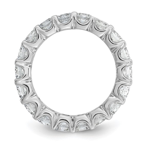 Sterling Shimmer Sterling Silver Rhodium-plated 3.75mm CZ 17 Stone Eternity Band