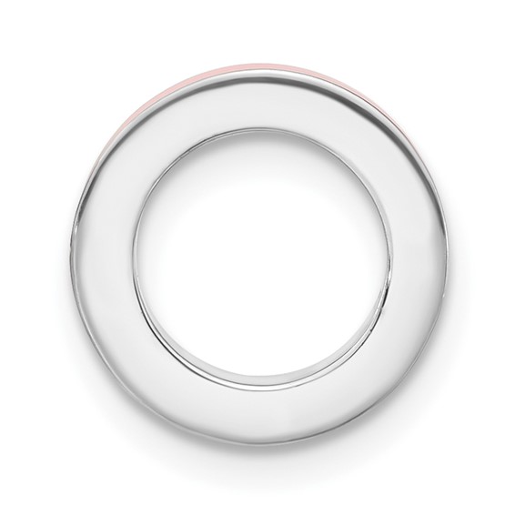 Sterling Silver Stackable Expressions Pink Enamel Bead Pendant