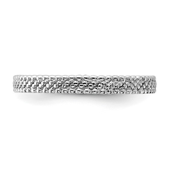 Sterling Silver Stackable Expressions Rhodium Ring