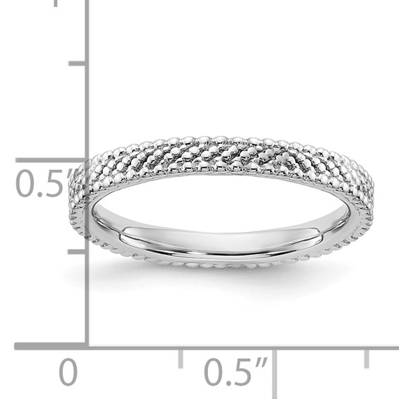 Sterling Silver Stackable Expressions Rhodium Ring
