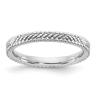 Sterling Silver Stackable Expressions Rhodium Ring