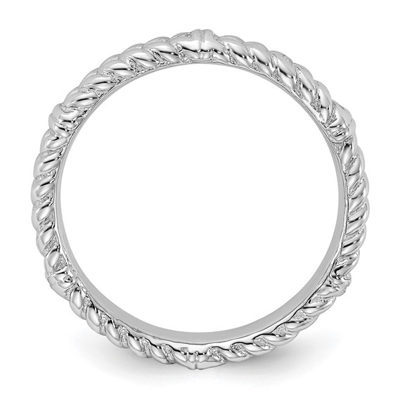 Sterling Silver Stackable Expressions Rhodium Ring