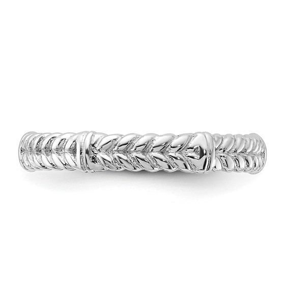 Sterling Silver Stackable Expressions Rhodium Ring
