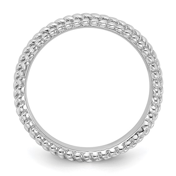 Sterling Silver Stackable Expressions Rhodium Ring