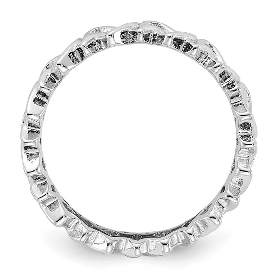 Sterling Silver Stackable Expressions Carved Band Ring