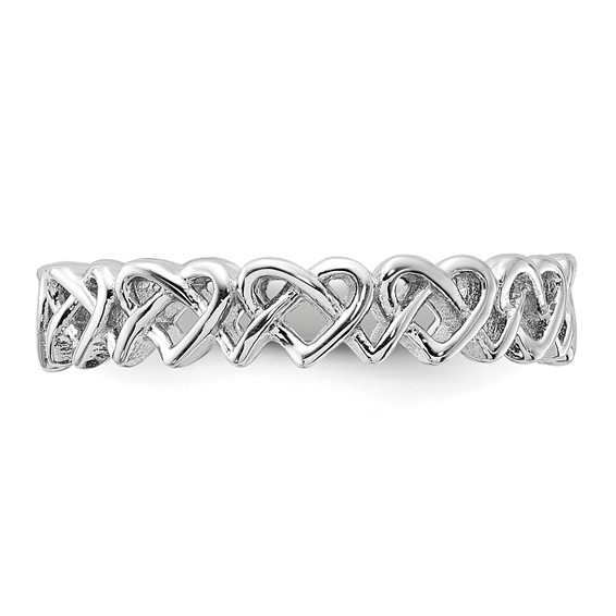 Sterling Silver Stackable Expressions Carved Band Ring