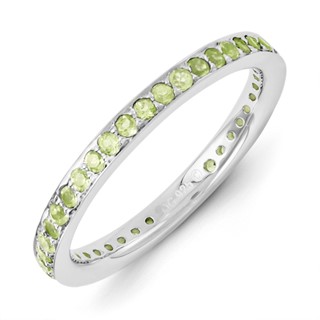 Sterling Silver Stackable Expressions Peridot Ring
