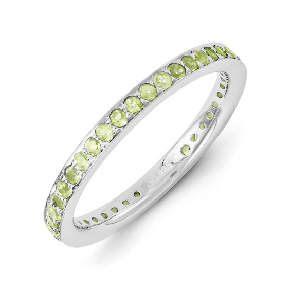 Sterling Silver Stackable Expressions Peridot Ring