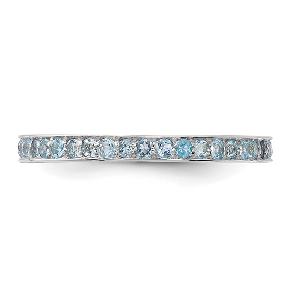 Sterling Silver Stackable Expressions Blue Topaz Ring