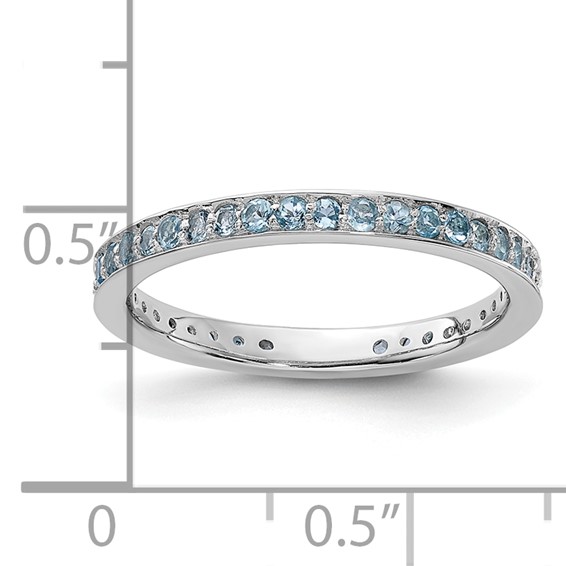 Sterling Silver Stackable Expressions Blue Topaz Ring