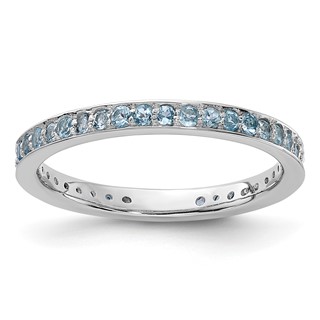 Sterling Silver Stackable Expressions Blue Topaz Ring