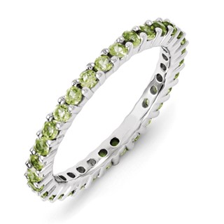 Sterling Silver Stackable Expressions Peridot Ring