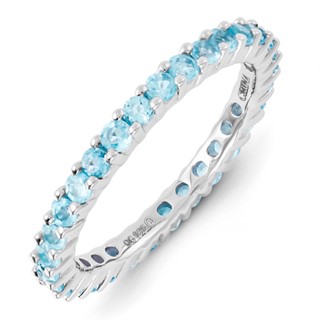 Sterling Silver Stackable Expressions Blue Topaz Ring