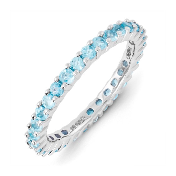 Sterling Silver Stackable Expressions Blue Topaz Ring