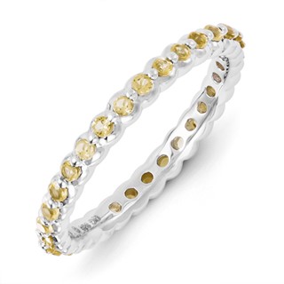 Sterling Silver Stackable Expressions Citrine Ring