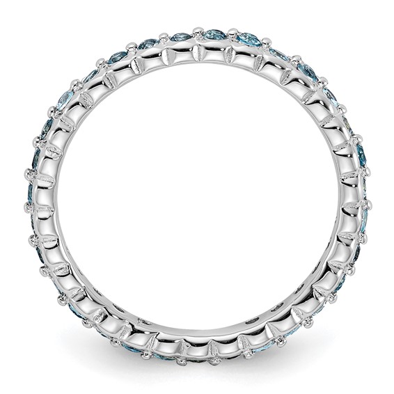 Sterling Silver Stackable Expressions Blue Topaz Ring