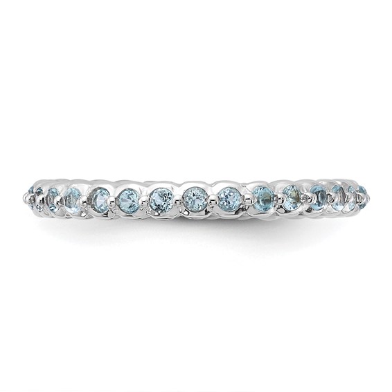 Sterling Silver Stackable Expressions Blue Topaz Ring