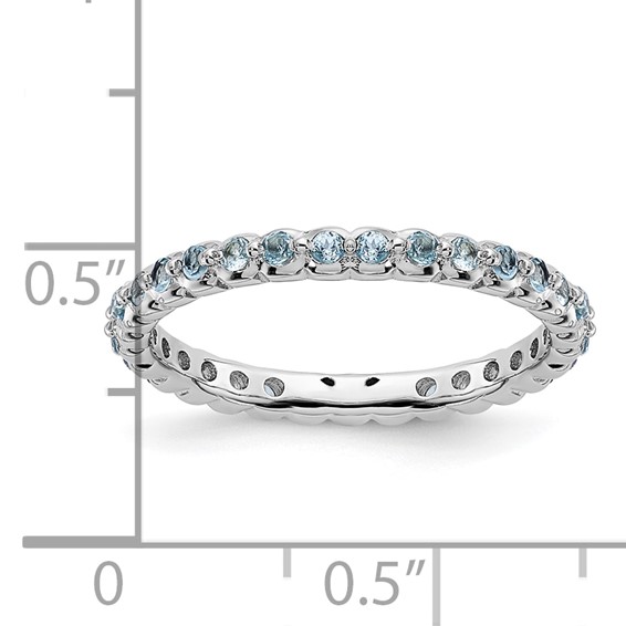 Sterling Silver Stackable Expressions Blue Topaz Ring