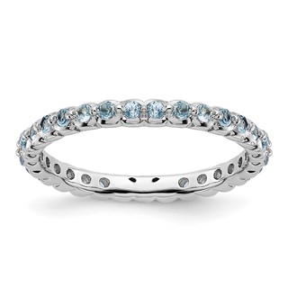 Sterling Silver Stackable Expressions Blue Topaz Ring