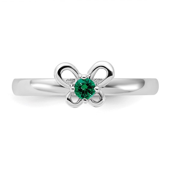 Sterling Silver Stackable Expressions Gemstone Rings