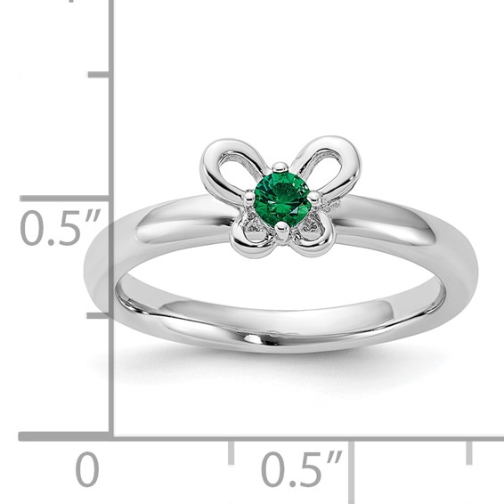 Sterling Silver Stackable Expressions Gemstone Rings